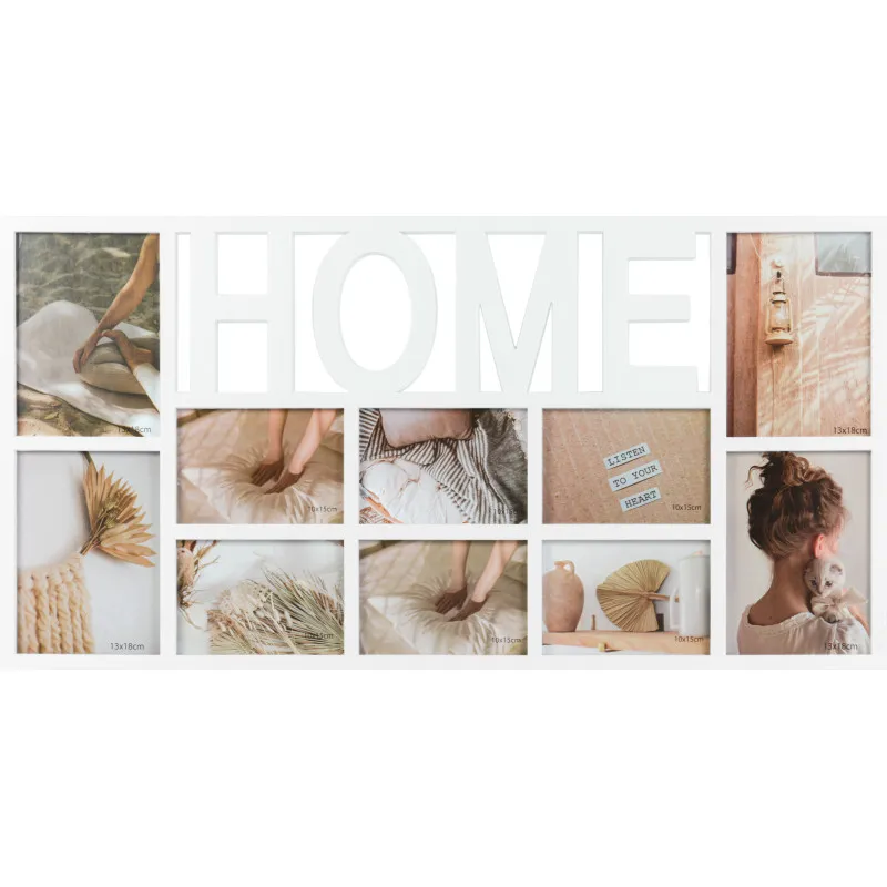 Multirám na 10 fotiek Falc 3738 Home, biela