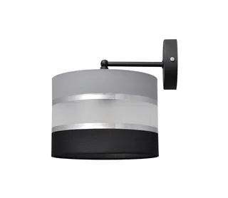 Nástenná lampa HELEN 1xE27/15W/230V čierna/šedá/strieborná KK-0801/1 BK-B +GR+SL+MAT+BK