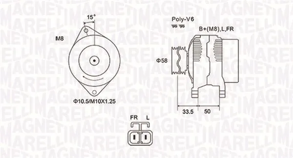 MAGNETI MARELLI Alternátor 063732020010