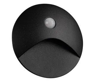39136 - LED schodové svietidlo EXIN so senzorom 2,5W/230V 4000K IP65 čierne guľaté 39136