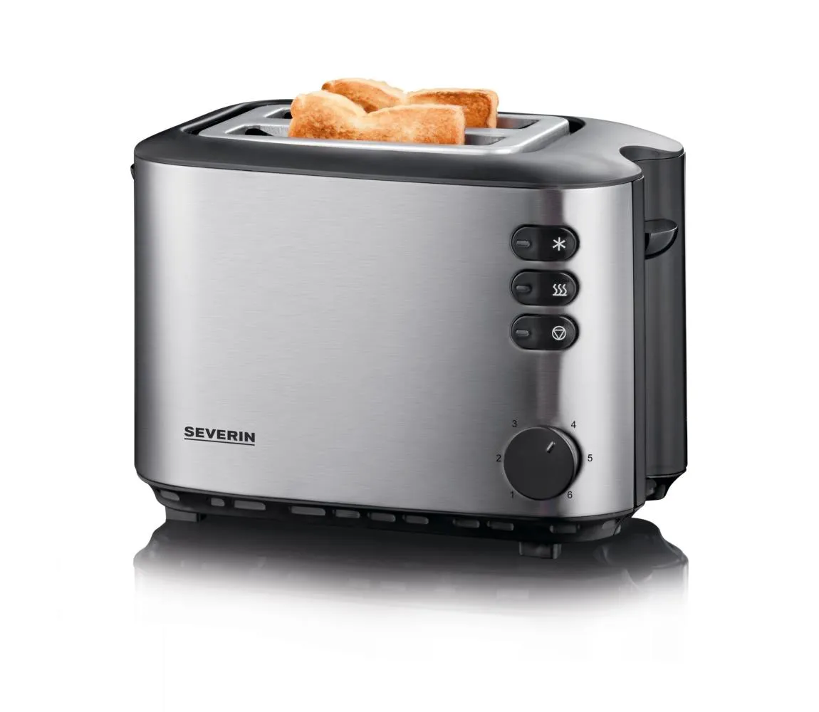 Severin AT 2514 - Hriankovač s dvoma otvormi 850W/230V nerez/čierna AT 2514