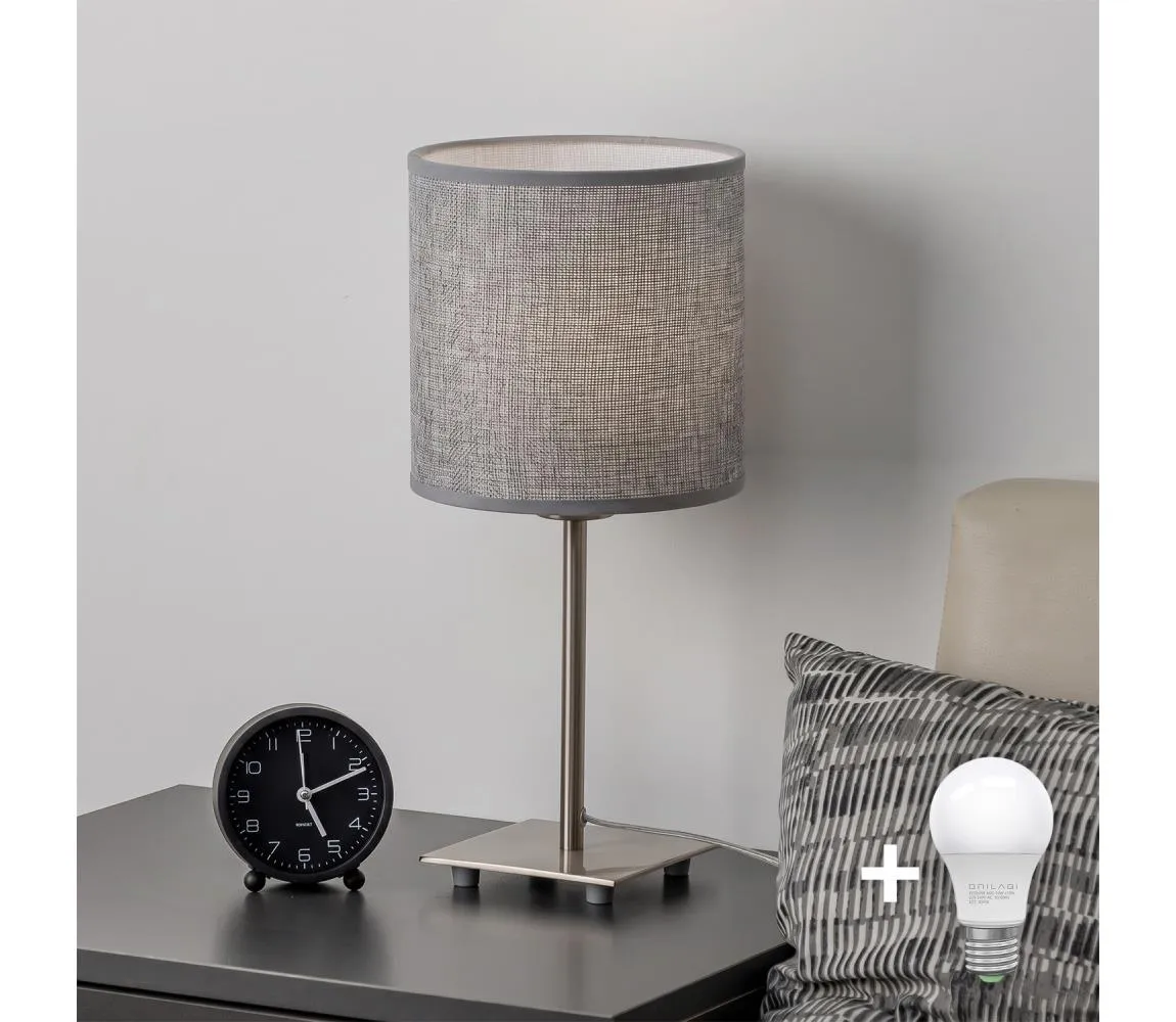 Brilagi - LED stolová lampa NUBILA 1xE27/60W/230V sivá EG32509+BG1582