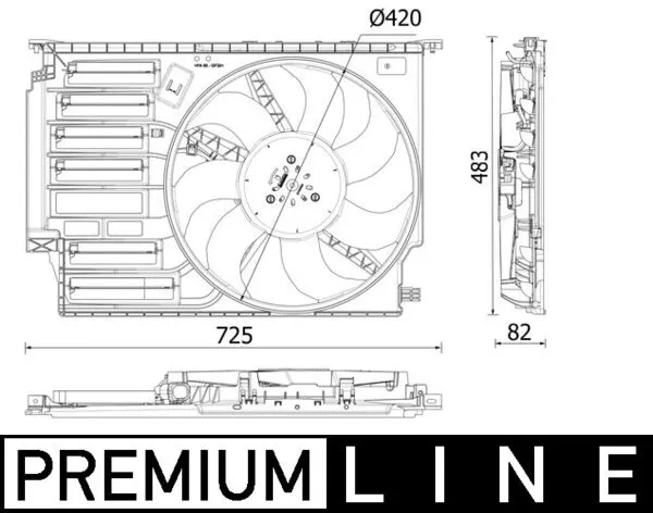 MAHLE ORIGINAL Ventilátor chladenia motora CFF 548 000P