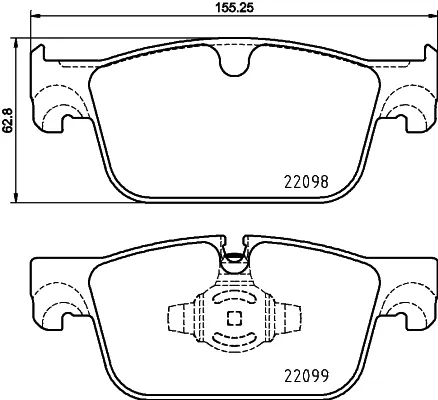 BREMBO Sada brzdových platničiek kotúčovej brzdy P86028